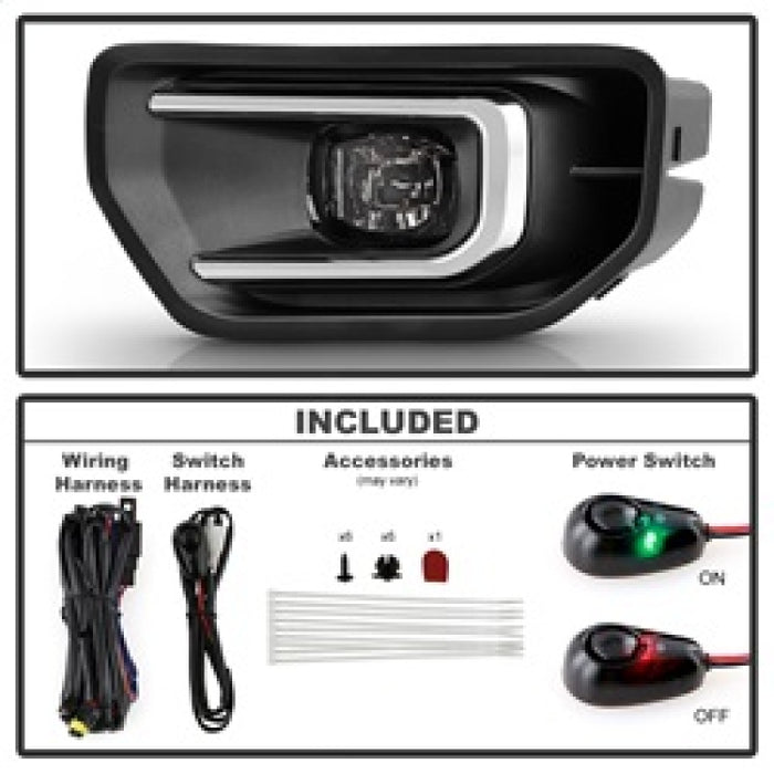 Spyder 24-26 Ford Ranger OEM Full LED Fog Lights w/Switch - Clear (FL-FR24-LED-C)