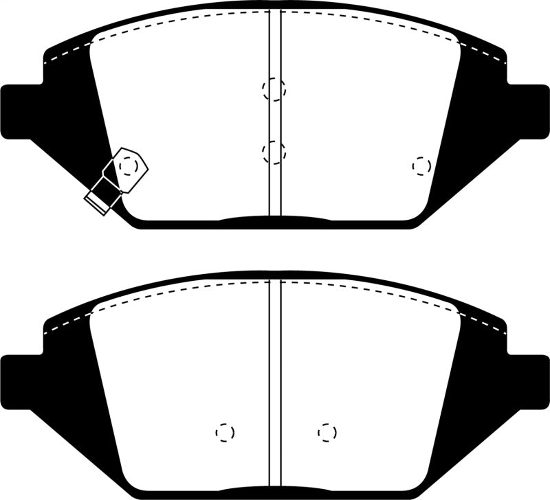 EBC 2016+ Chevrolet Spark 1.4L Greenstuff Front Brake Pads