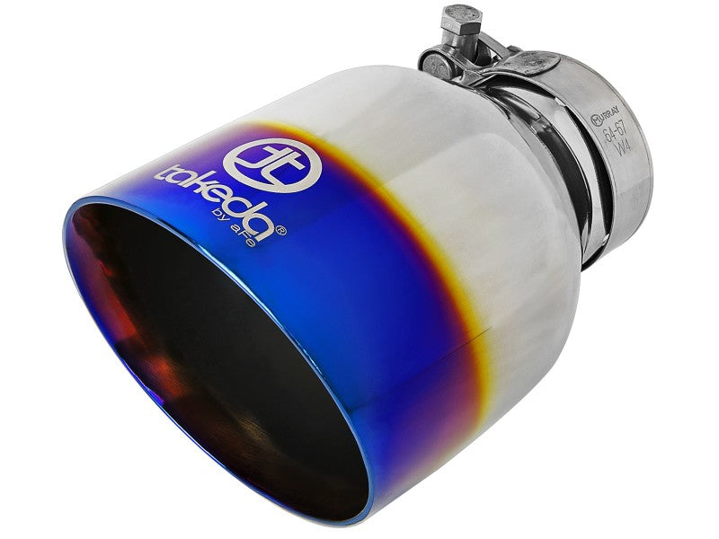 aFe POWER Takeda 16-17 Lexus IS200t L4-2.0L (t) 2.5in-3in 304 SS CB Exhaust w/ Blue Tip