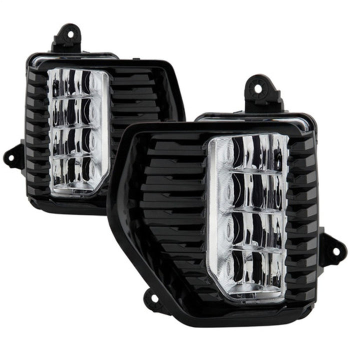 xTune 18-21 Chevrolet Traverse (HID Models) DRL LED Light Bar Projector Headlights - Black Chrome