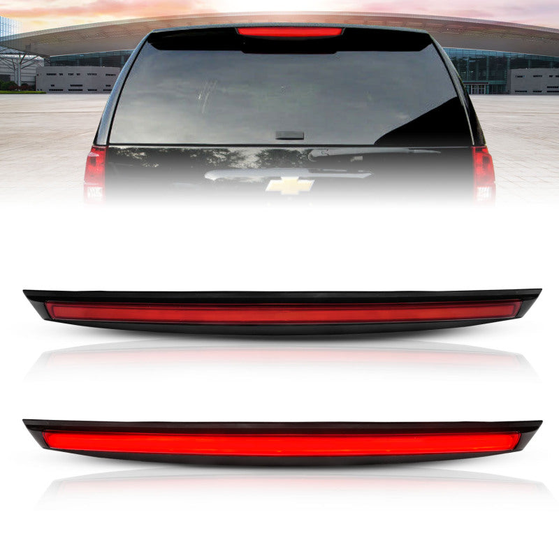 ANZO 2007-2014 Chevrolet Suburban 1500 LED 3rd Brake Light Black Housing Red Lens w/ Spoiler 1pc