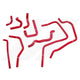 Mishimoto 01-05 Subaru WRX Red Silicone Ancillary Hoses