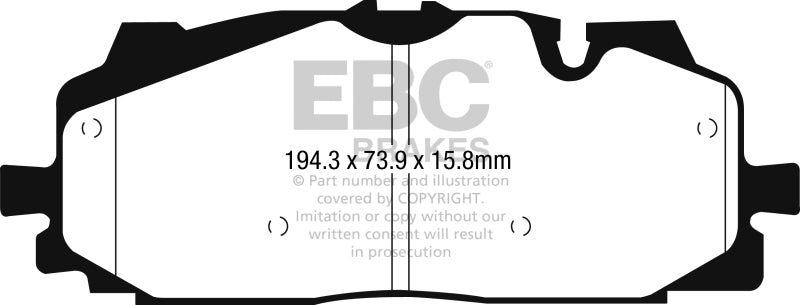 EBC 2016+ Audi Q7 Yellowstuff Front Brake Pads