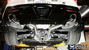 Megan Racing Toyota Supra 19+ OE Type Dual Exit Exhaust System W/ Burnt Blue Tips (3.0L 6-Cyl) - MR-CBS-TS20-OE-R-BT+M