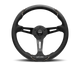 Momo Gotham Steering Wheel 350 mm - Black Leather/Black Spokes
