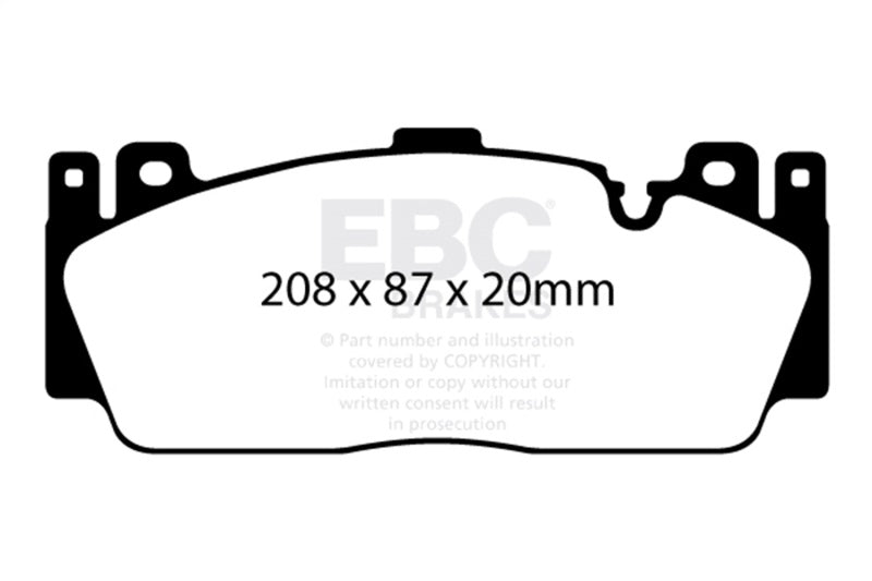 EBC 12+ BMW M5 4.4 Twin Turbo (F10) Redstuff Front Brake Pads