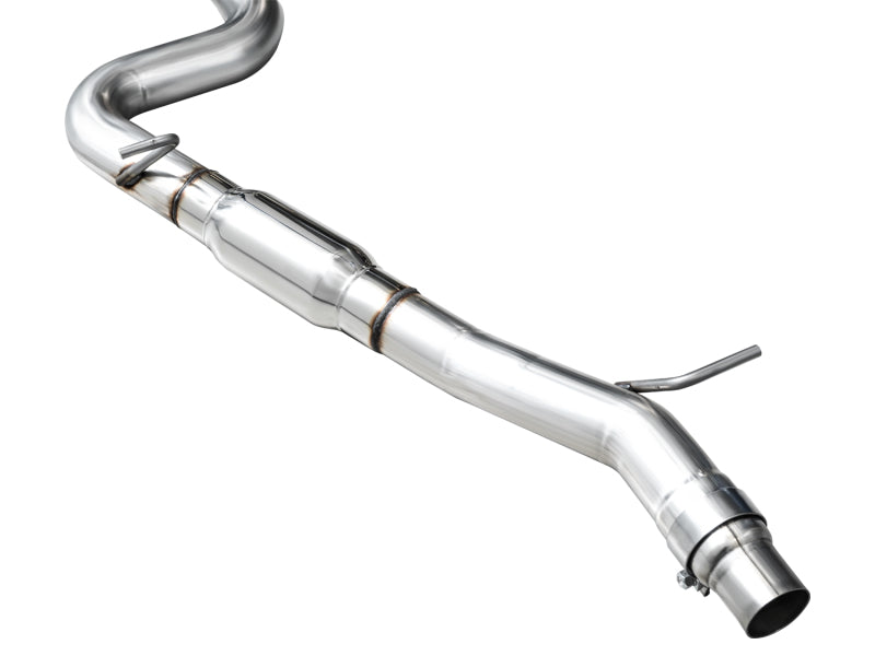 AWE MK8 Volkswagen Golf R 3in Touring Edition Quad Exhaust - Chrome Silver Tips