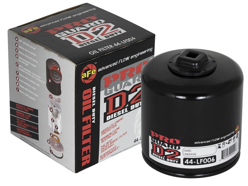 aFe Pro GUARD D2 Oil Filter 74-08 Dodge Gas Truck V6 3.9L/V8 4.7L/5.7L/5.2L/5.9L/V10 8.3L/8.0L (4pk)