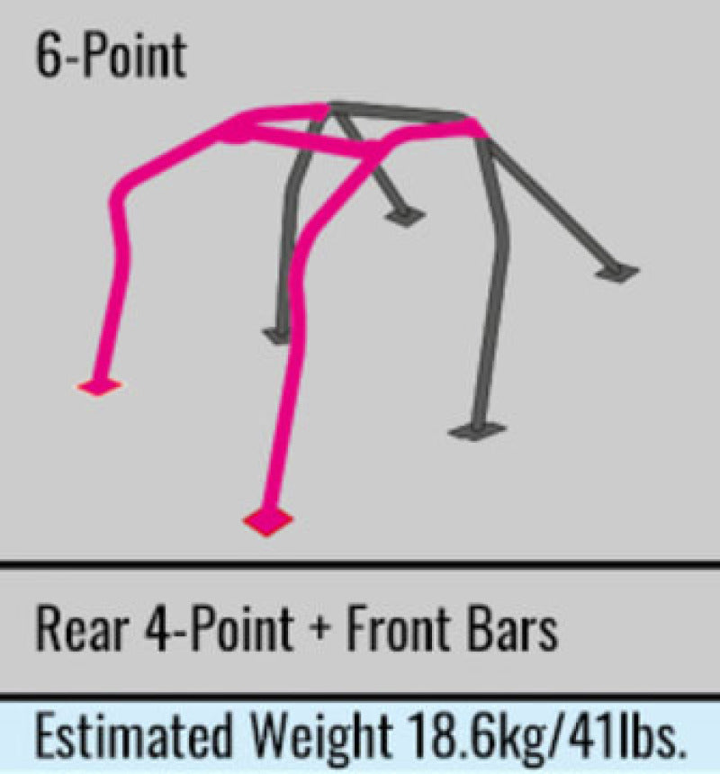 Cusco Roll Cage 6pt Dash Escape-Roof Style Chromoly 2 Passenger CT9A Evo 7 (S/O / No Cancel)