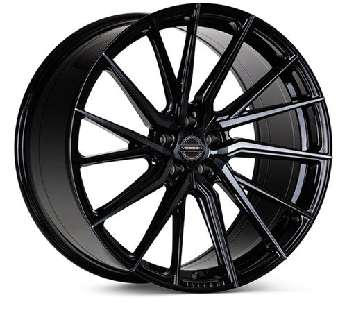 Vossen HF-4T- 22x10.5- ET40- 5x130-  71.6 Deep Gloss Black- Right