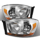 xTune Dodge Ram 06-08 w/ Chrome Bezel & Amber Bar Headlights Chrome HD-JH-DRAM06-AM-C