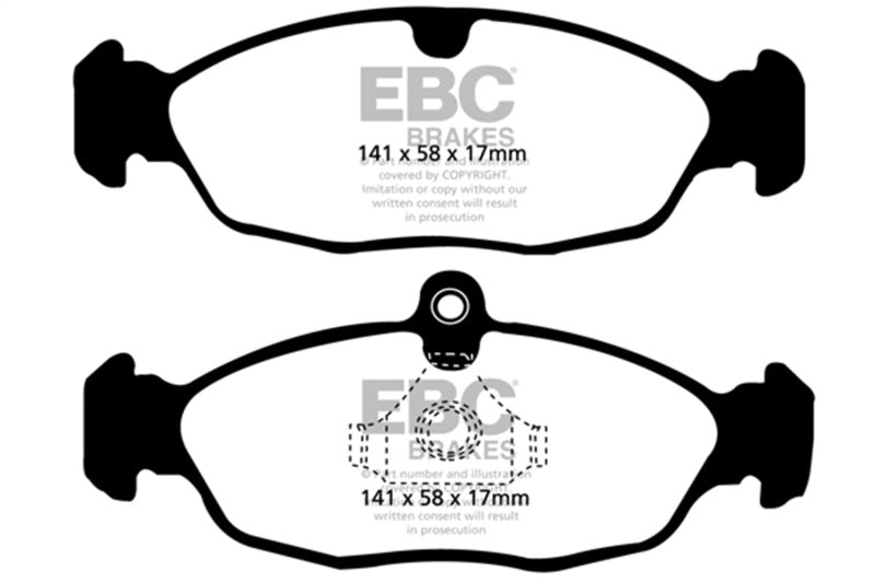 EBC 97-99 Aston Martin DB7 3.2 Supercharged Greenstuff Rear Brake Pads