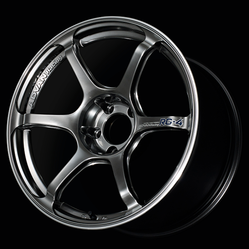 Advan RG-4 17x7.0 / +42 Offset / 4x100 / 63mm Bore / Racing Hyper Black and Ring