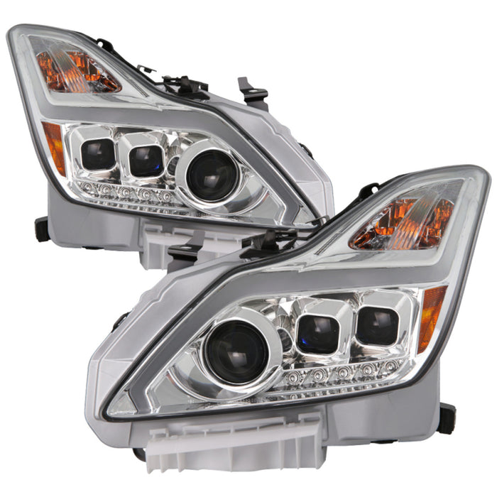 SPYDER 08-09 Nissan Altima Coupe (Halogen Only) Headlights - Black (PRO-JH-NA08-2D-LB-BK)