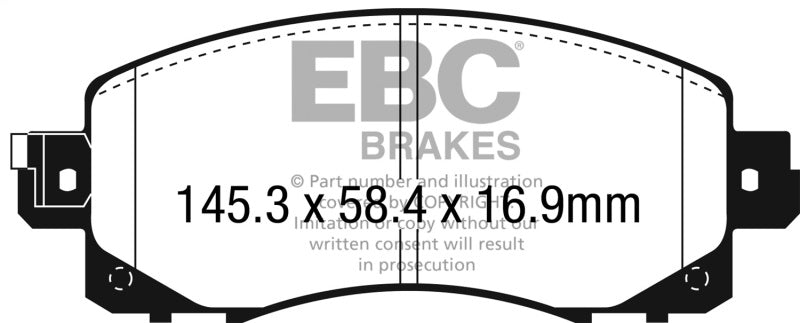 EBC 2018+ Subaru Crosstrek Greenstuff Front Brake Pads