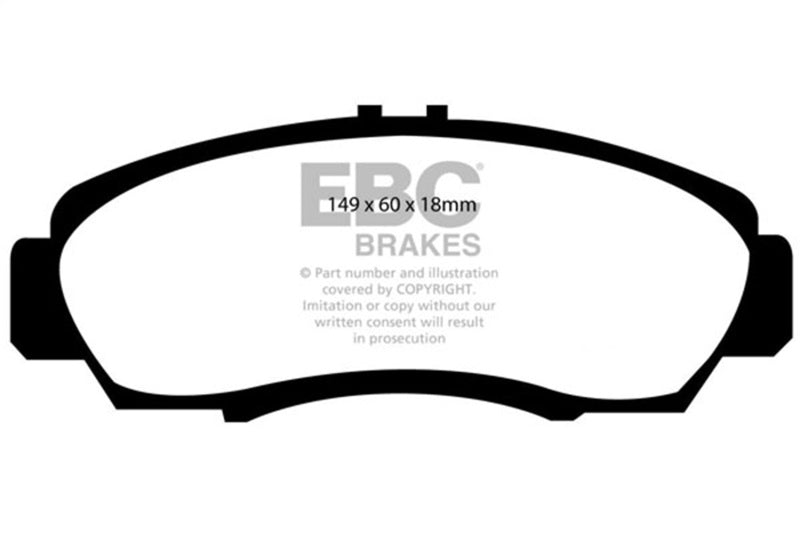 EBC 01-03 Acura CL 3.2 Greenstuff Front Brake Pads