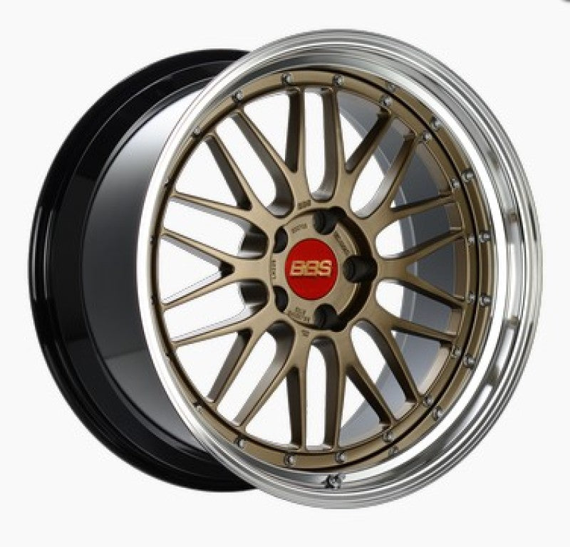 BBS LM 19x11 5x120 ET37 Satin Bronze Center/Bright Machined Lip/Blk Barrel Wheel -82mm PFS/Clip Req