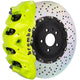 Brembo 19+ Z4/20+ Supra Front GT BBK 6 Piston Cast 380x34 2pc Rotor Drilled- Fluo. Yellow