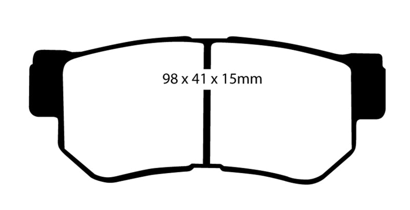 EBC 08-09 Hyundai Azera 3.3 Redstuff Rear Brake Pads