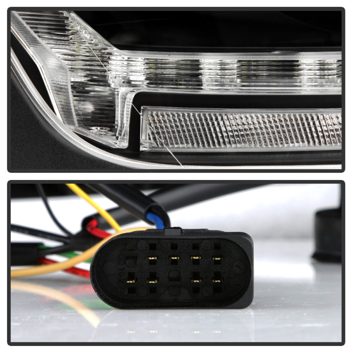 Spyder 13-19 Peterbilt 579 Passenger Side Projector Headlights - Black (PRO-YD-PB57914-SEQ-R-BK)