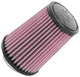K&N Universal Rubber Filter 2-1/2in Flg / 4-1/2in OD B / 3-1/2in OD T / 6in H - Black Top