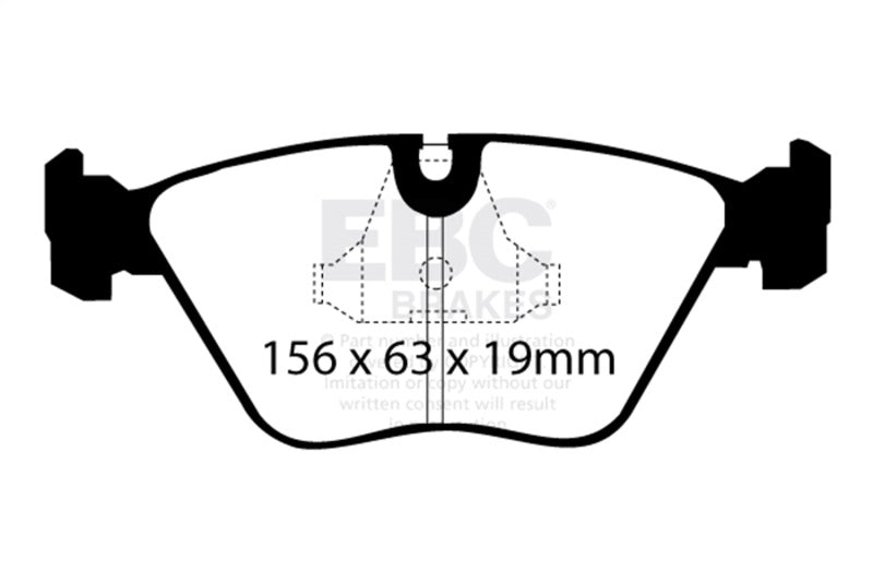 EBC 92-95 BMW M3 3.0 (E36) Redstuff Front Brake Pads