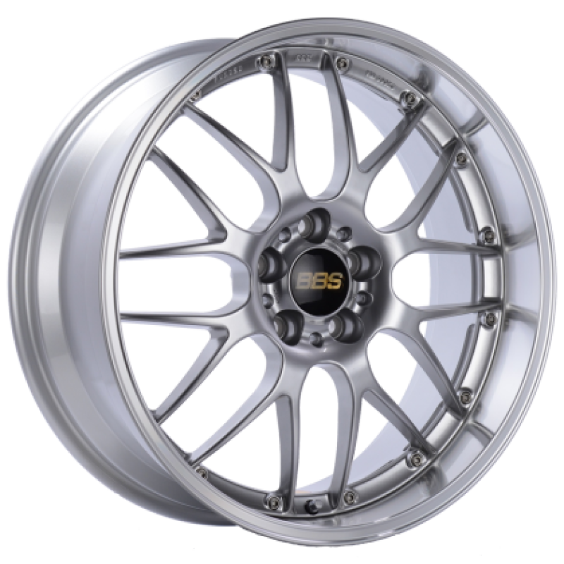 BBS RS-GT 20x8.5 5x120 ET35 Diamond Silver Center Diamond Cut Lip Wheel - 82mm PFS Required