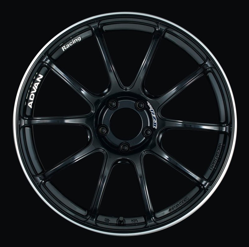 Advan RZII 18x8.5 +45 5x114.3 Racing Gloss Black Wheel