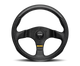 Momo Team Steering Wheel 300 mm - 4 Black Leather/Black Spokes