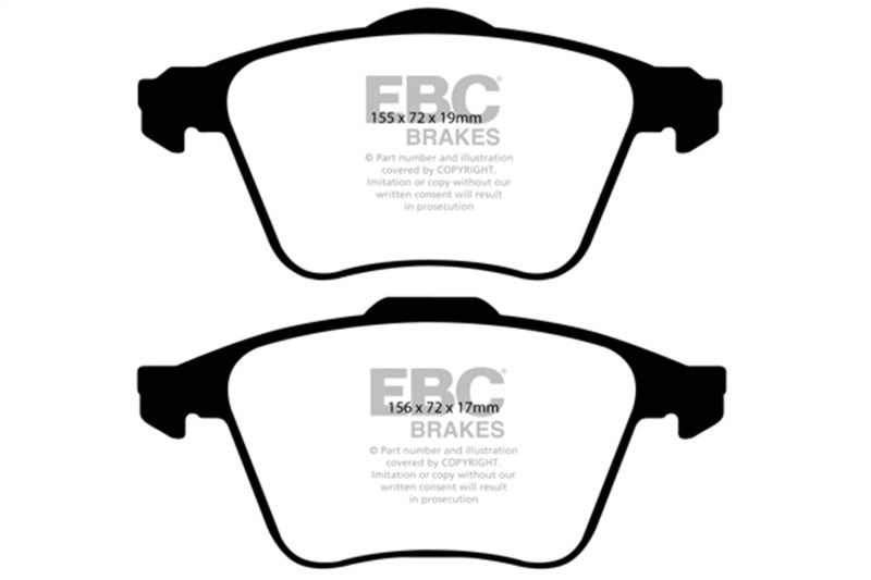 EBC 08-10 Volvo S60 2.5 Turbo T5 Greenstuff Front Brake Pads