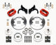 Wilwood Forged Dynalite Front Kit 12.19in Red 65-68 Chevy Impala -Drum Spindle