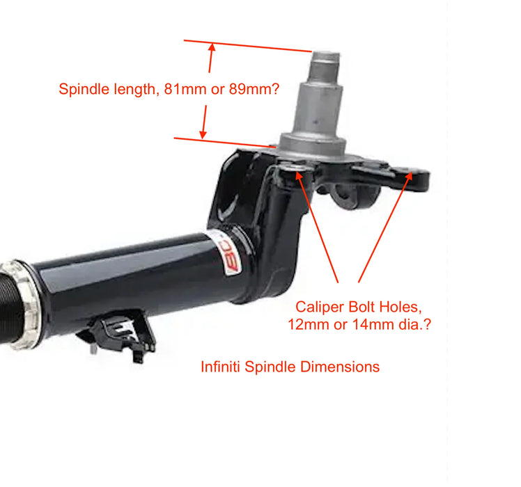 BC Racing BR Series 02-04 Infiniti M35 / M45 (W/ Spindle)