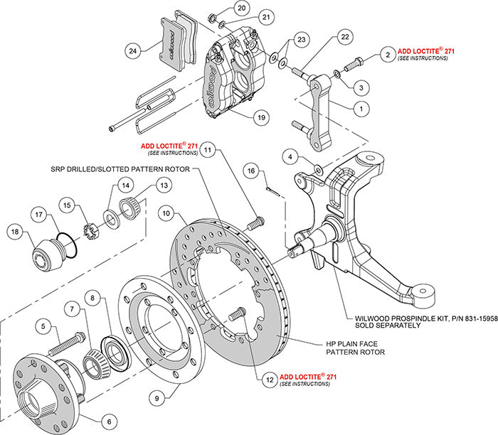 Wilwood 2ND GEN AFX Pro BIG Brake Hub Assembly