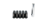 Megan Racing 7-Sided Heptagon Open-Ended Lug Nuts (Black, M12x1.5) - MRS-LN-7M1215-O-B