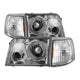 xTune Ford Ranger 93-97 Projector Headlights w/ Corner Lights Chrome PRO-JH-FR93-SET-C