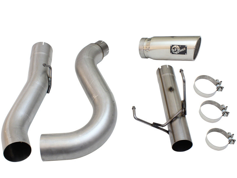 aFe MACHForce XP Exhaust Large Bore 5in DPF-Back Alu. 13-15 Dodge Trucks L6-6.7L (td) *Polish Tip