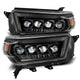 AlphaRex 10-13 Toyota 4Runner NOVA LED Proj Headlights Plank Style Alpha Black w/Seq Signal/DRL