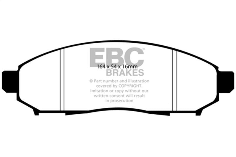 EBC 11+ Nissan Leaf Electric Greenstuff Front Brake Pads