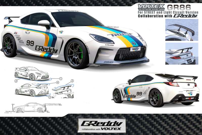 GReddy 2022+ Subaru BRZ X VOLTEX Aero Kit Front Under Spoiler FRP