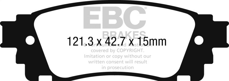 EBC 2017+ Toyota C-HR 2.0L Redstuff Rear Brake Pads