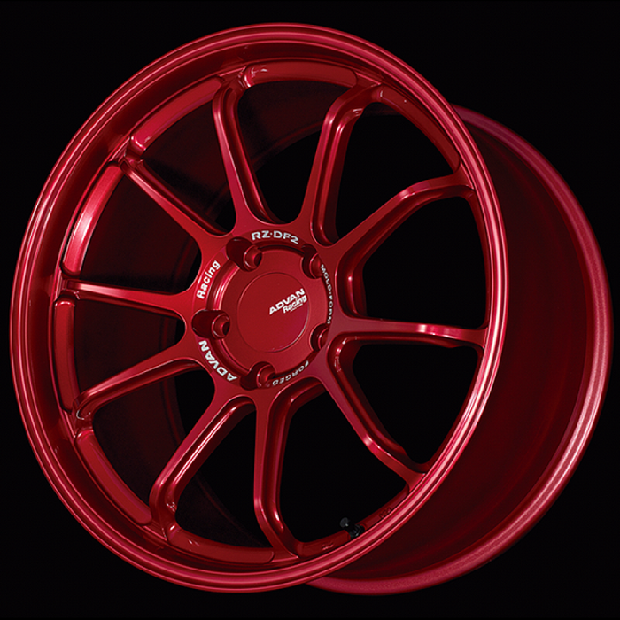 Advan RZ-DF2 for Porsche 20x8.5 / +50 Offset / 5x130 / 71.6mm Bore / Racing Candy Red