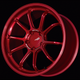 Advan RZ-DF2 for Porsche 20x10.0 / +40 Offset / 5x130 / 71.6mm Bore / Racing Candy Red