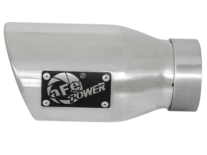 aFe MACH Force-Xp Universal Exhaust Tip 3 IN Inlet x 4-1/2 IN Outlet x 9 IN L- Polished Tip