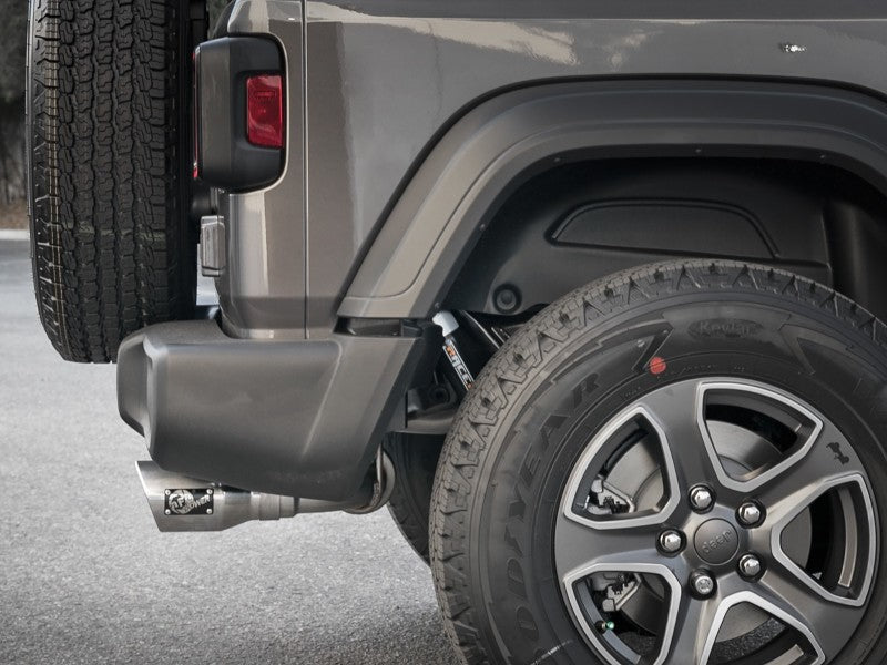 aFe Rebel Series 409 Stainless Steel Cat-Back Exhaust 18-21 Jeep Wrangler JL 2.0L (t) - Polished Tip