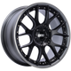 BBS CH-RII 22x11.5 5x112 ET38 Satin Black Center Platinum Lip SS Rim Protector Wheel - 82mm PFS Req.