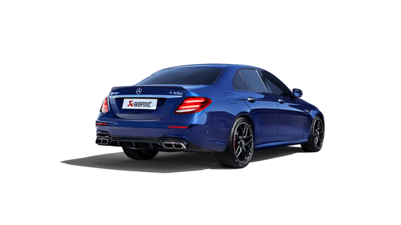 Akrapovic 2018 Mercedes Benz E63 Evolution Line (Titanium) & Link Pipe w/ Gloss Carbon Fiber Tips