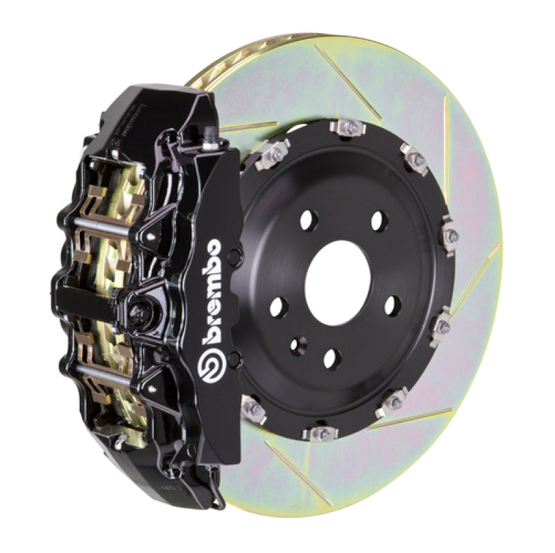 Brembo 02-05 7-Series (Thru 3/5 Prod) Fr GT BBK 8Pis Cast 380x34 2pc Rotor Slotted Type1-Black