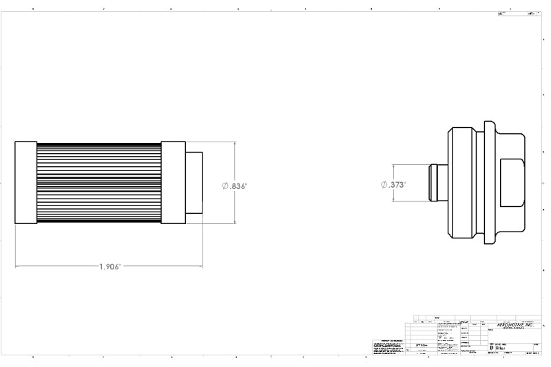 Aeromotive SS Series In-Line Fuel Filter - 3/8in NPT - 40 Micron Fabric Element