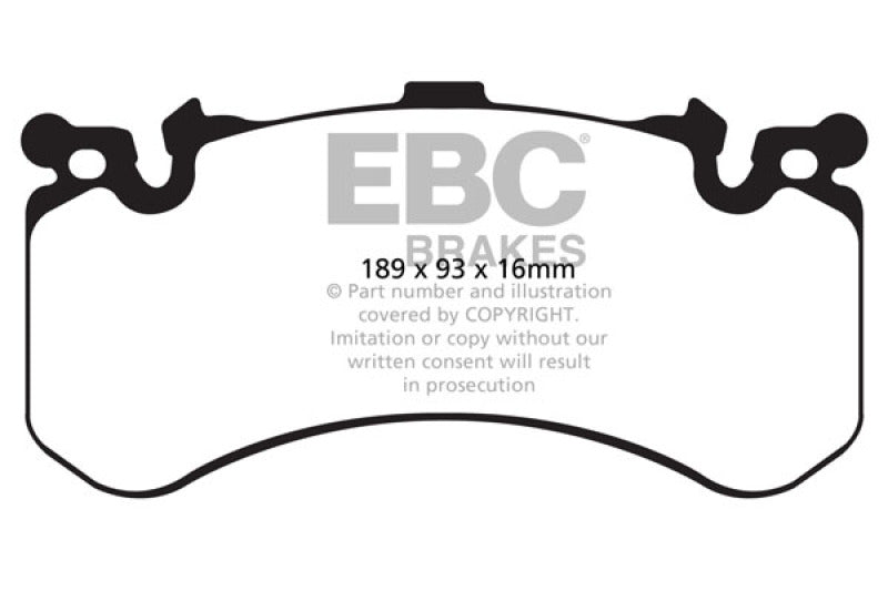 EBC 11+ Audi A8 Quattro 6.3 (Cast Iron Rotors) Redstuff Front Brake Pads