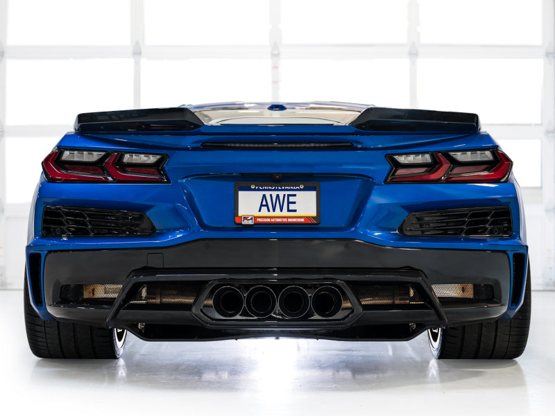 AWE 2023 C8 Corvette Z06 SwitchPath Cat-Back Exhaust - Diamond Black Tips